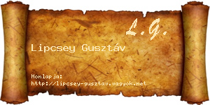 Lipcsey Gusztáv névjegykártya