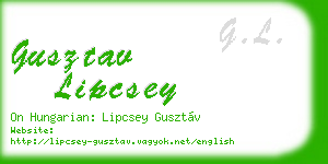 gusztav lipcsey business card